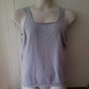 Women's Rib Knit 100% Cotton Sleeveless Tank Top 2 colors available